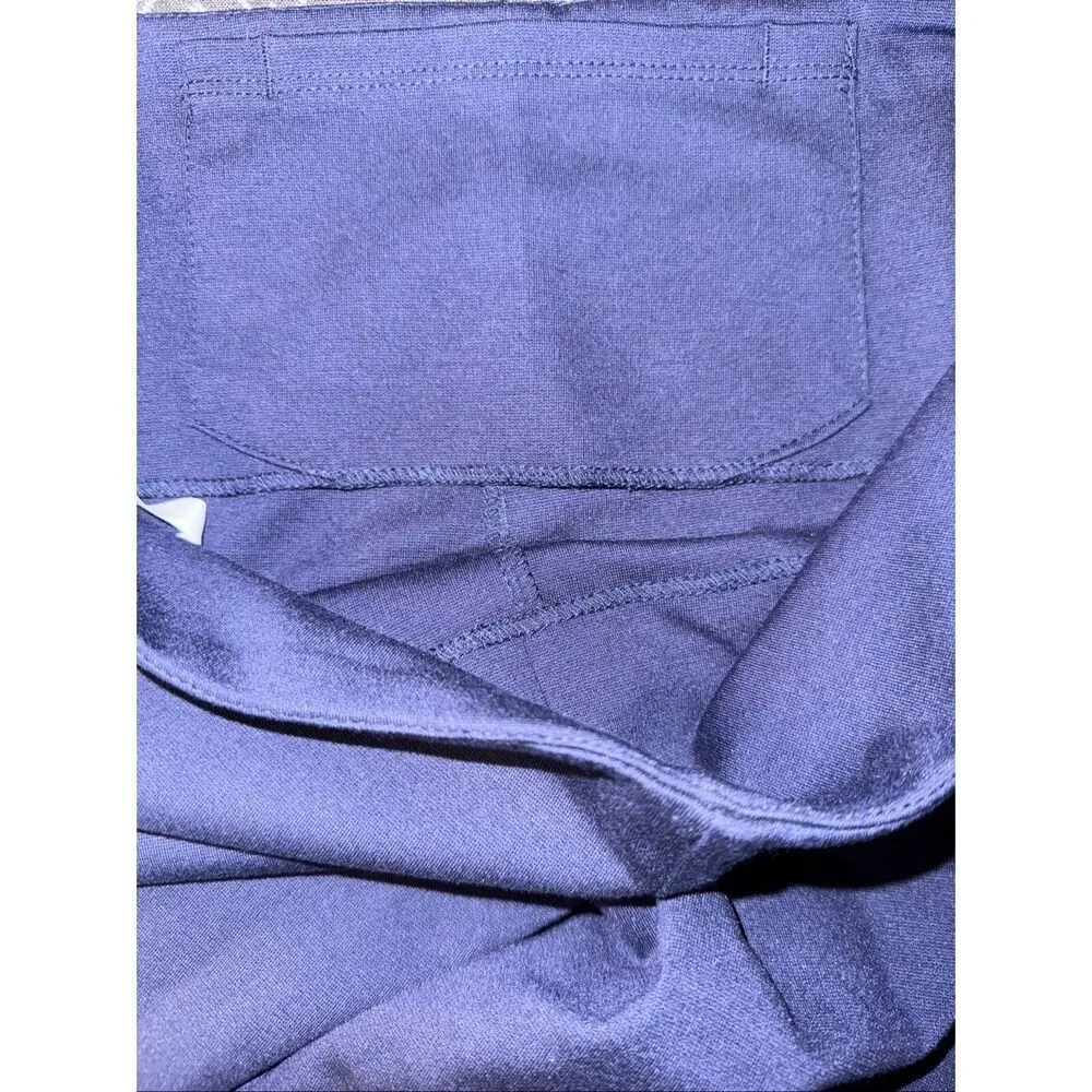 Fabletics Women's Ponte Skinny Zip Split Hem Pant Navy Blue Medium #689 - Image 16