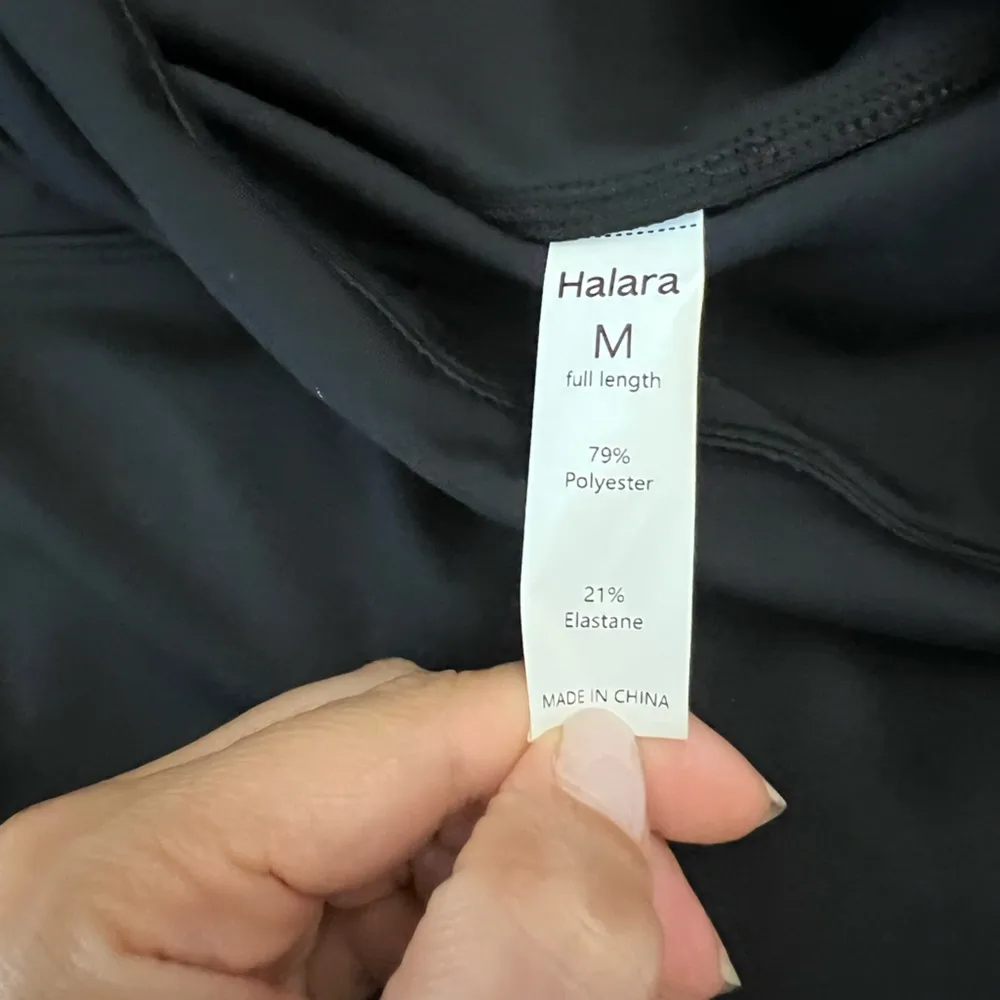 Halara Rare Rose Detail Leggings | Size M | Full Length w/ Pockets - Image 2