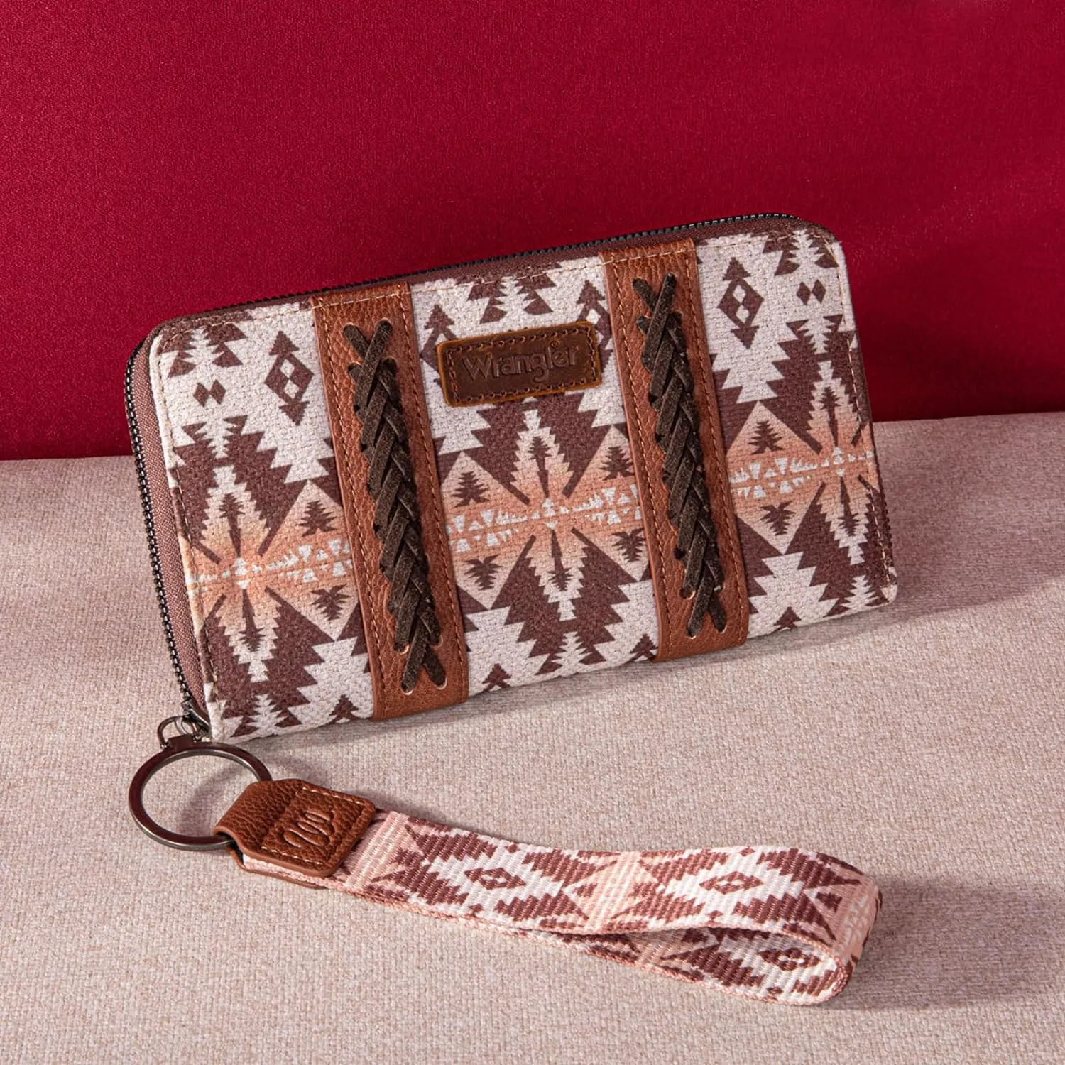 Wallet Purse for Women Western Aztec Clutch Wristlet Wallet with Credit Card Holder - Image 2