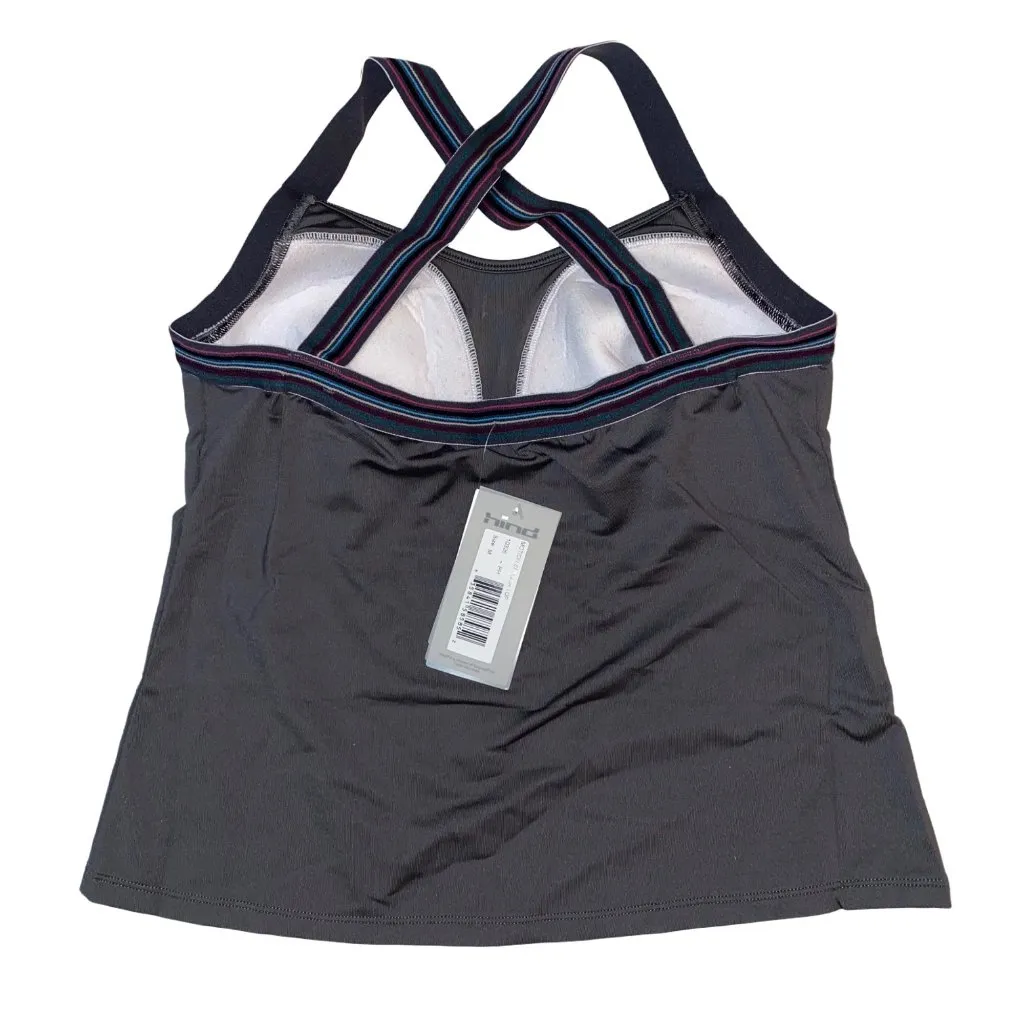 Hind‎ Womens Medium Gray Motion Sensor Top Tank Built in Bra 10326 - Image 9