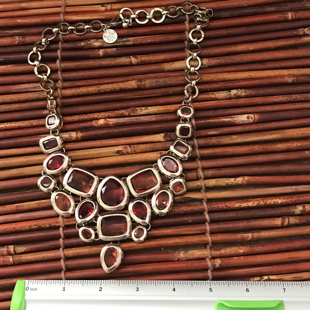 White House Black Market Faux Stone Necklace - Image 6