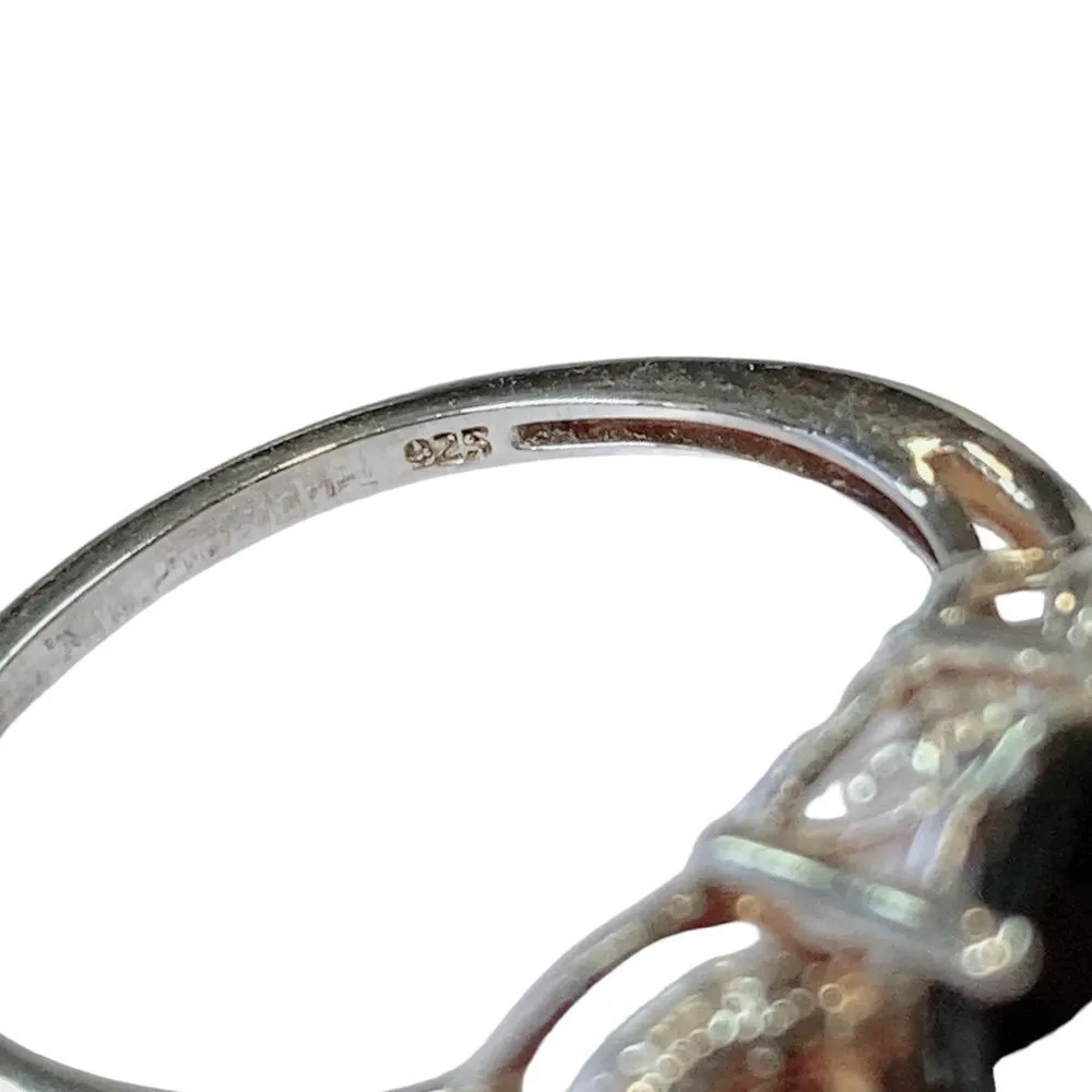 STS 925 Sterling Silver Ring Sz 7.75 - Image 5