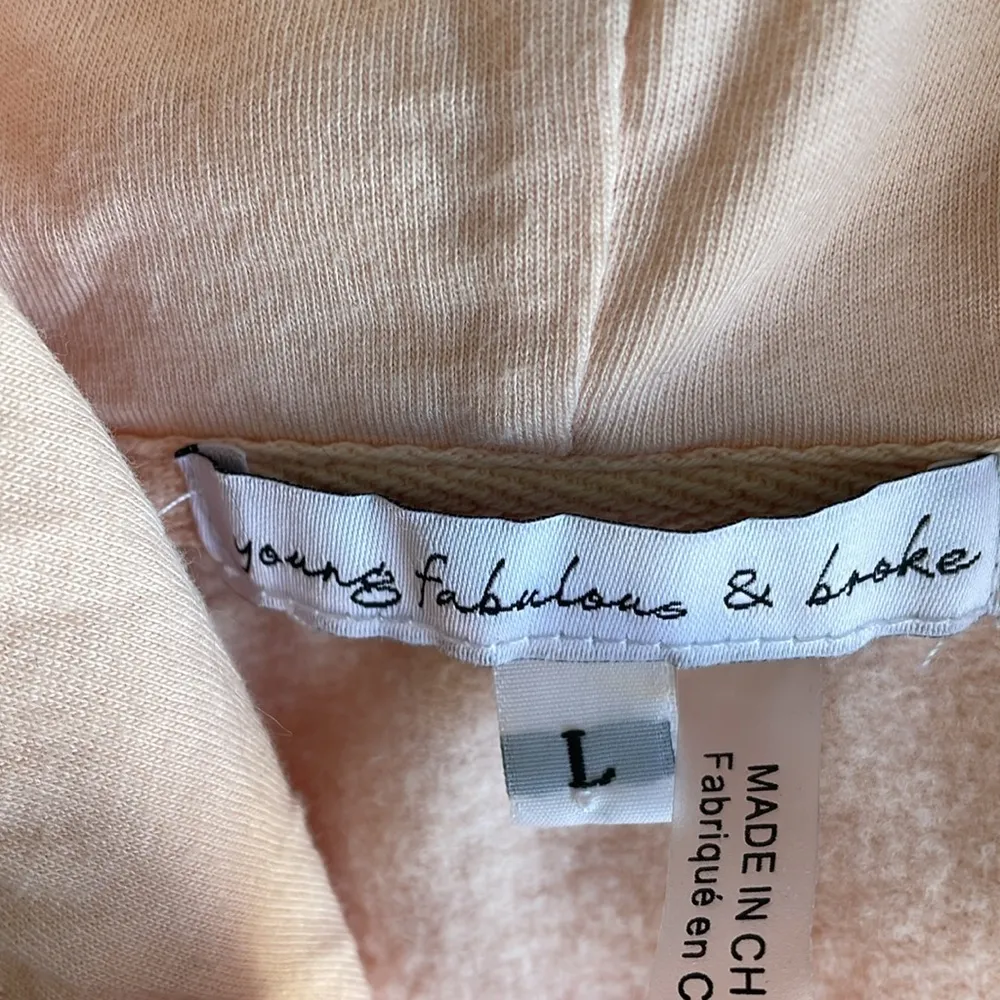 Young Fabulous & Broke Peach Cropped Hoodie - Image 5