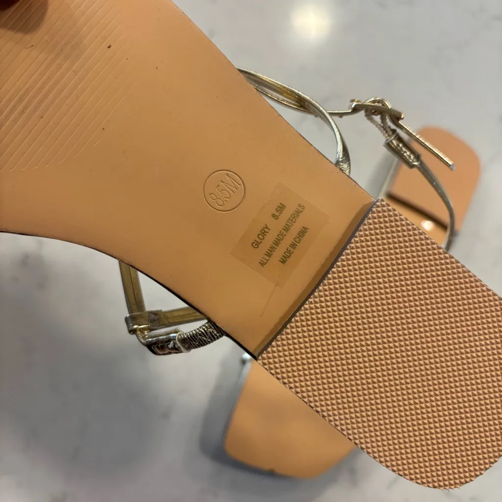 NWT Joie glory sandals in gold - Image 5