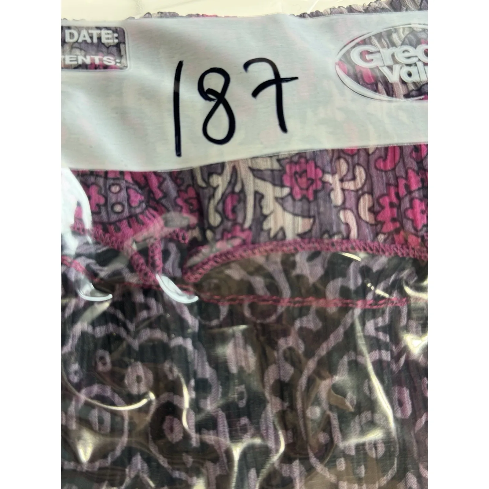 Chaudry by kc Tiered Maxi Dress Pink Purple Paisley Print Bohemian Summer M Size M - Image 8