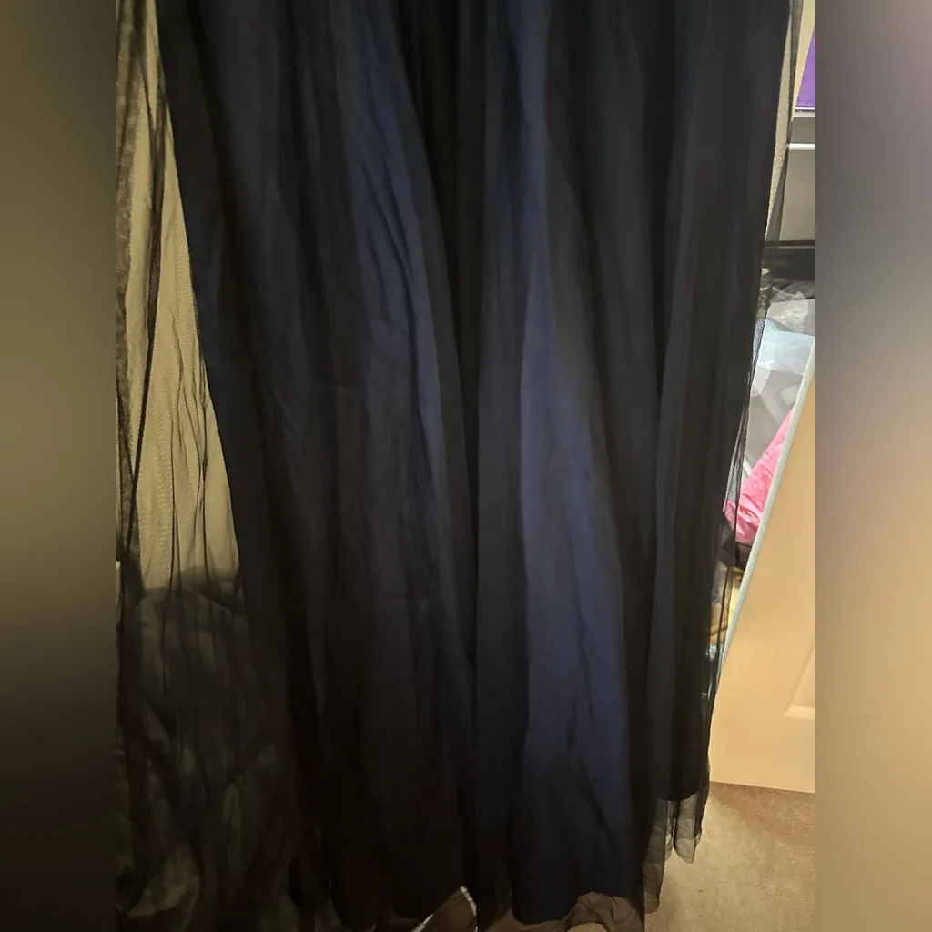 Blondie Nites Elegant Blue and Silver Gown - Image 3