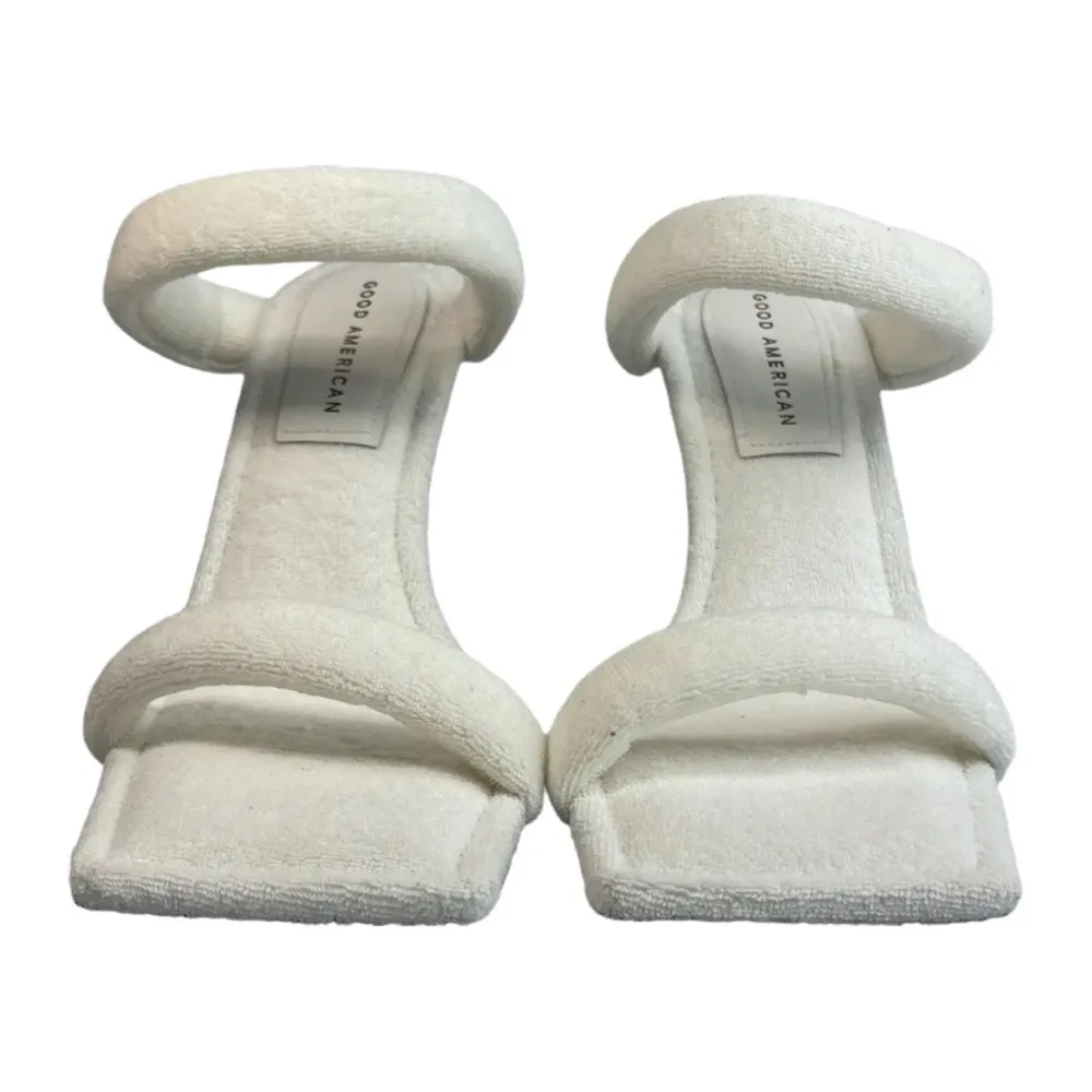 white Good American terrycloth slip on heel | vanilla aesthetic - Image 3