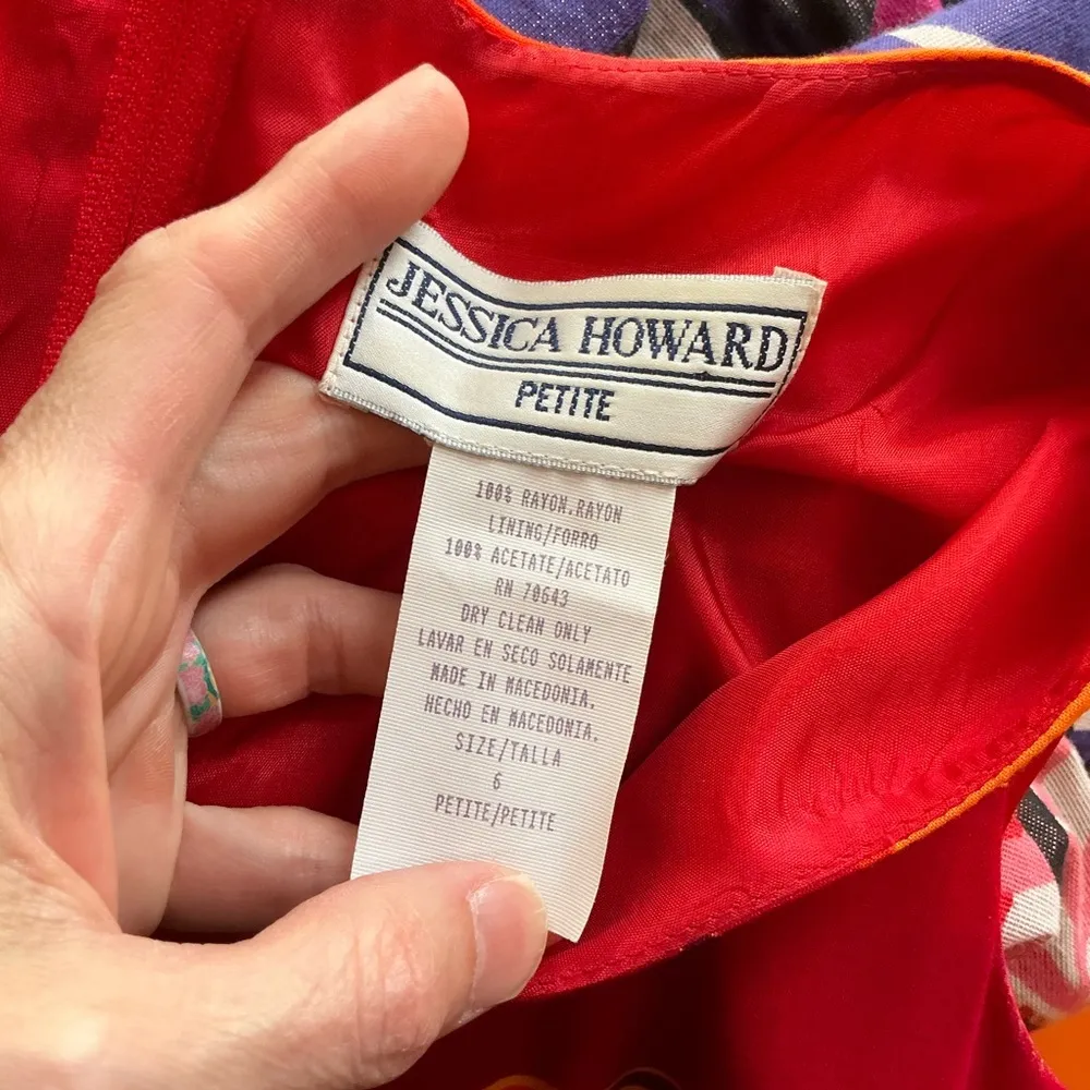 Vintage 90s colorful Jessica Howard dress - Image 2