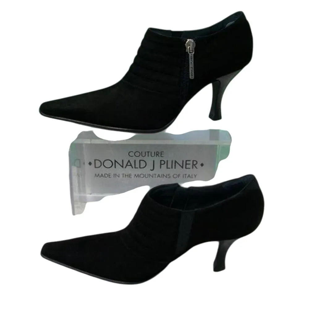 Donald Pliner Black Suede Leather Pump Elastic New Boots Booties New NIB $295 Size 5 - Image 2