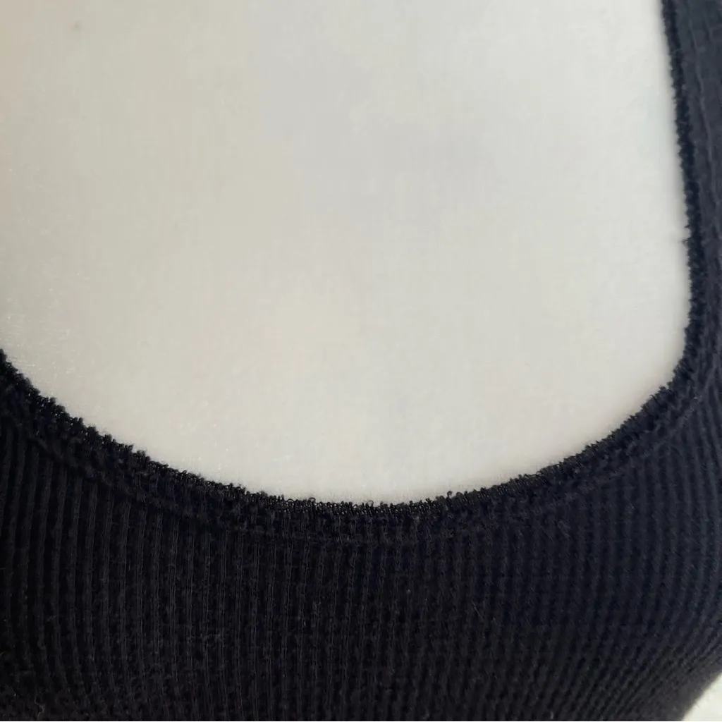 BDG Urban Outfitters Dress Hankerchief Racerback Black Knit Mini S Sharkbite - Image 5