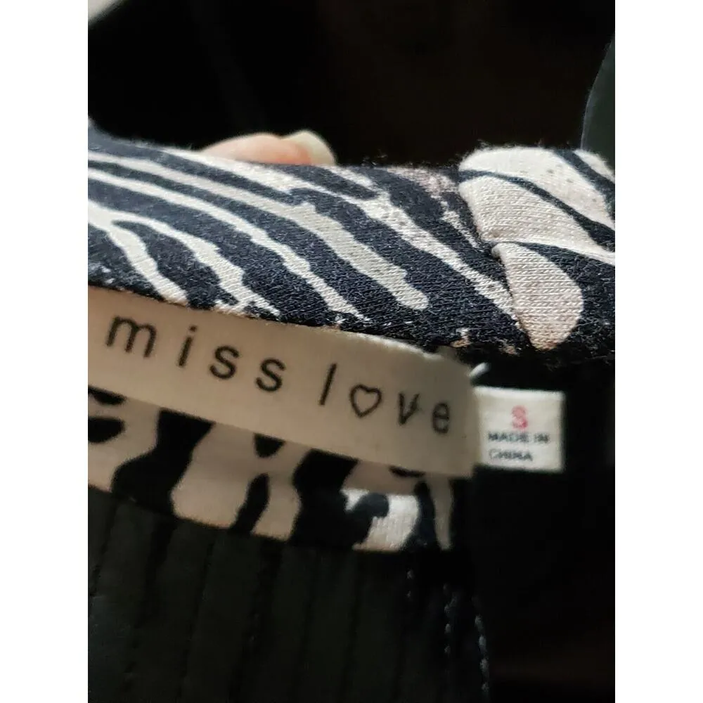 Miss Love Women's Black Brown Animal Print Lined Sleeveless Knee Lenght Dress S - Image 6