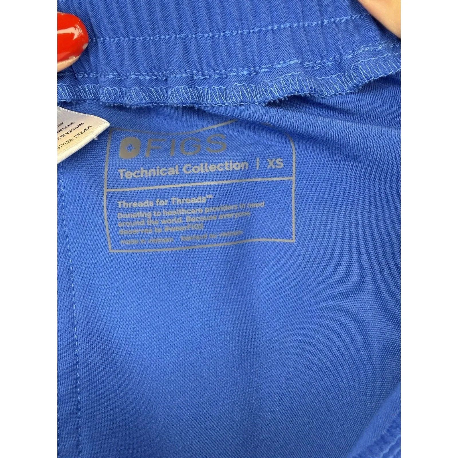 FIGS Technical Collection Yola Skinny Scrub Pants XS TW2000R Women’s Blue Nurse - Image 5