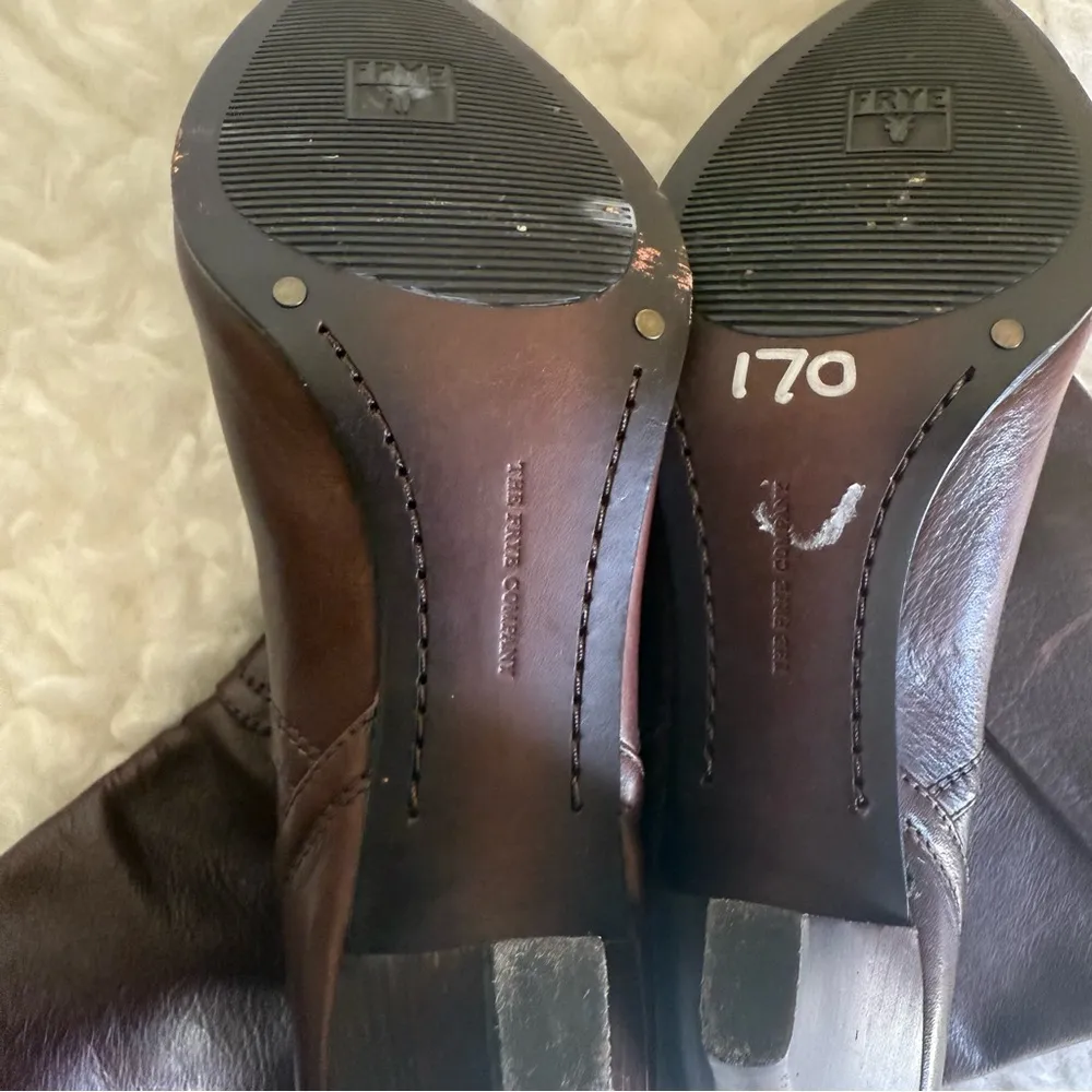 The Frye Company Romy Slouch Brown Pointy Toe Heeled Boot size 8 - Image 6