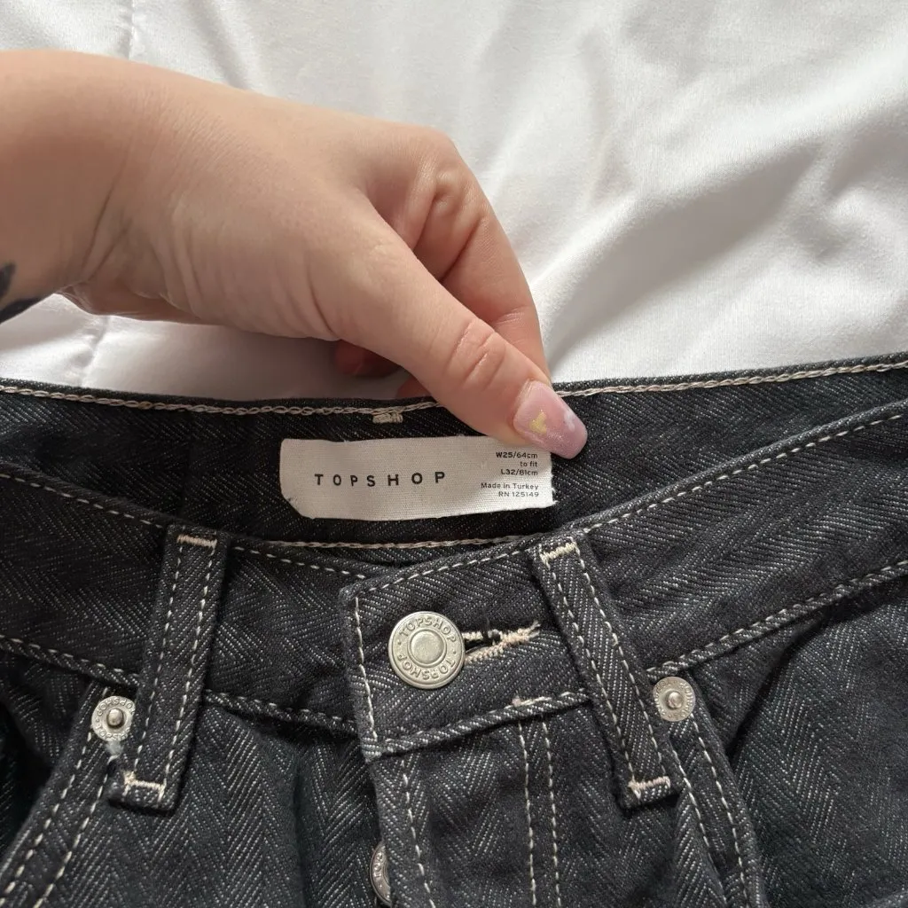 Topshop Black Jeans Womens Size 25 L32 Classic City Gothic Grunge Vampire - Image 6