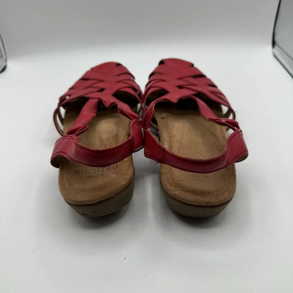 Earth Berri Woven Casual Round Toe Slip-on Sandals Red Women's 8.5M - Image 5