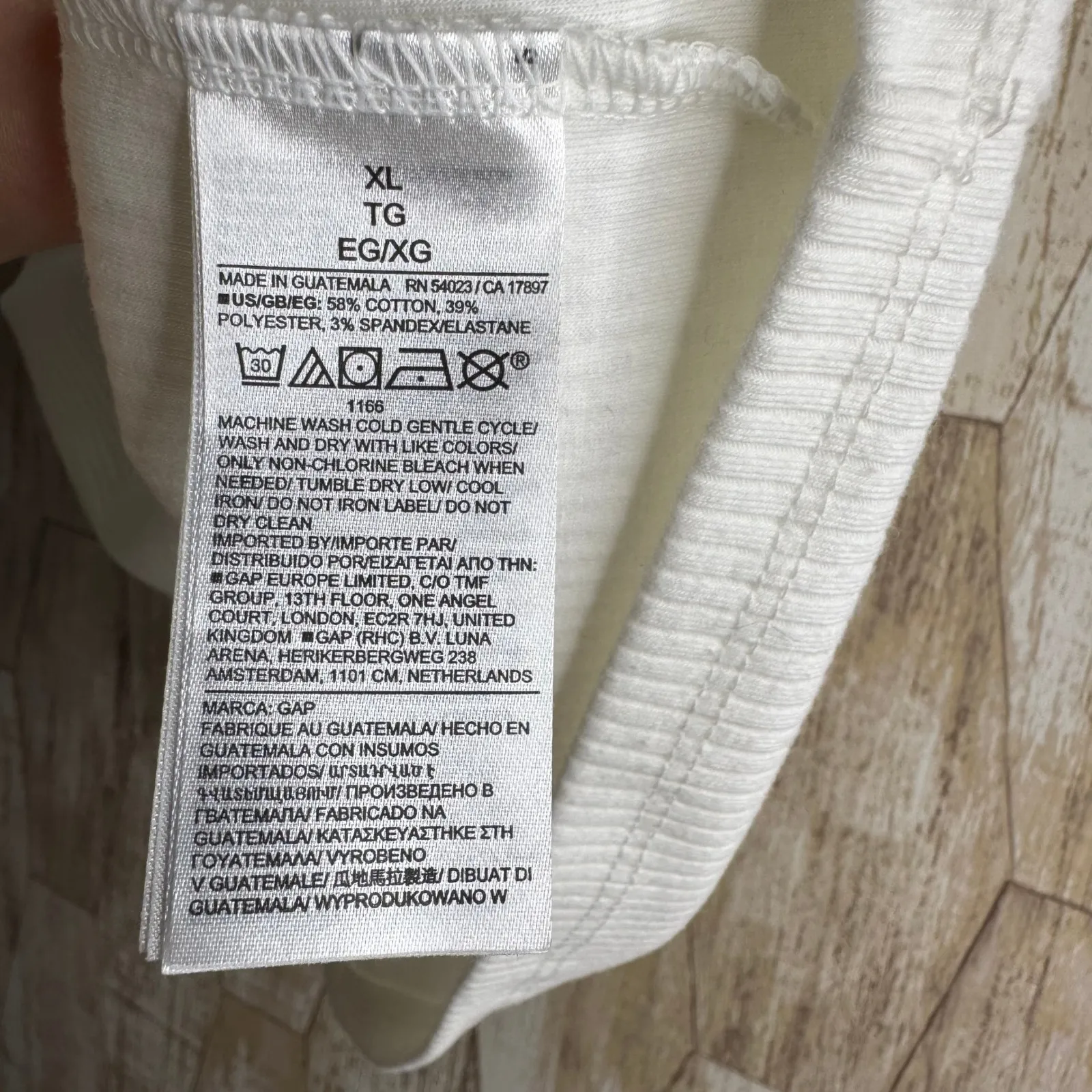 GAP Ribbed Tee T Shirt Short Sleeve Crew Neck Casual Womens XL - Image 4