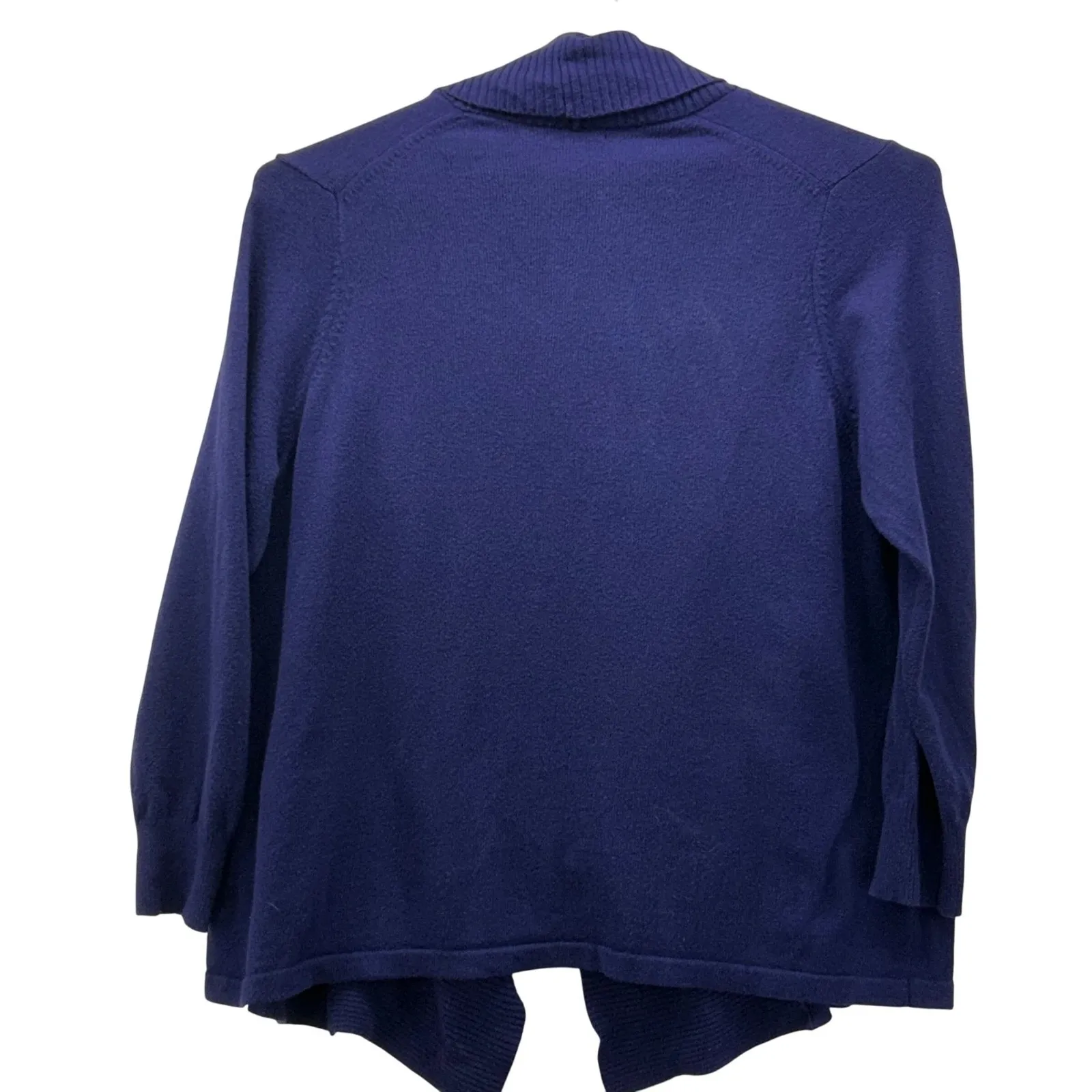 Lands End Wool Cardigan Sweater Blue 3X - Image 2