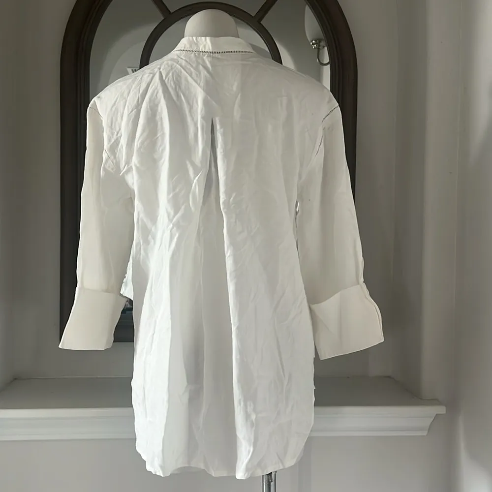 Kobi Halperin Marion Blouse in White, Size S NEW w/Tag $298 White - Image 5