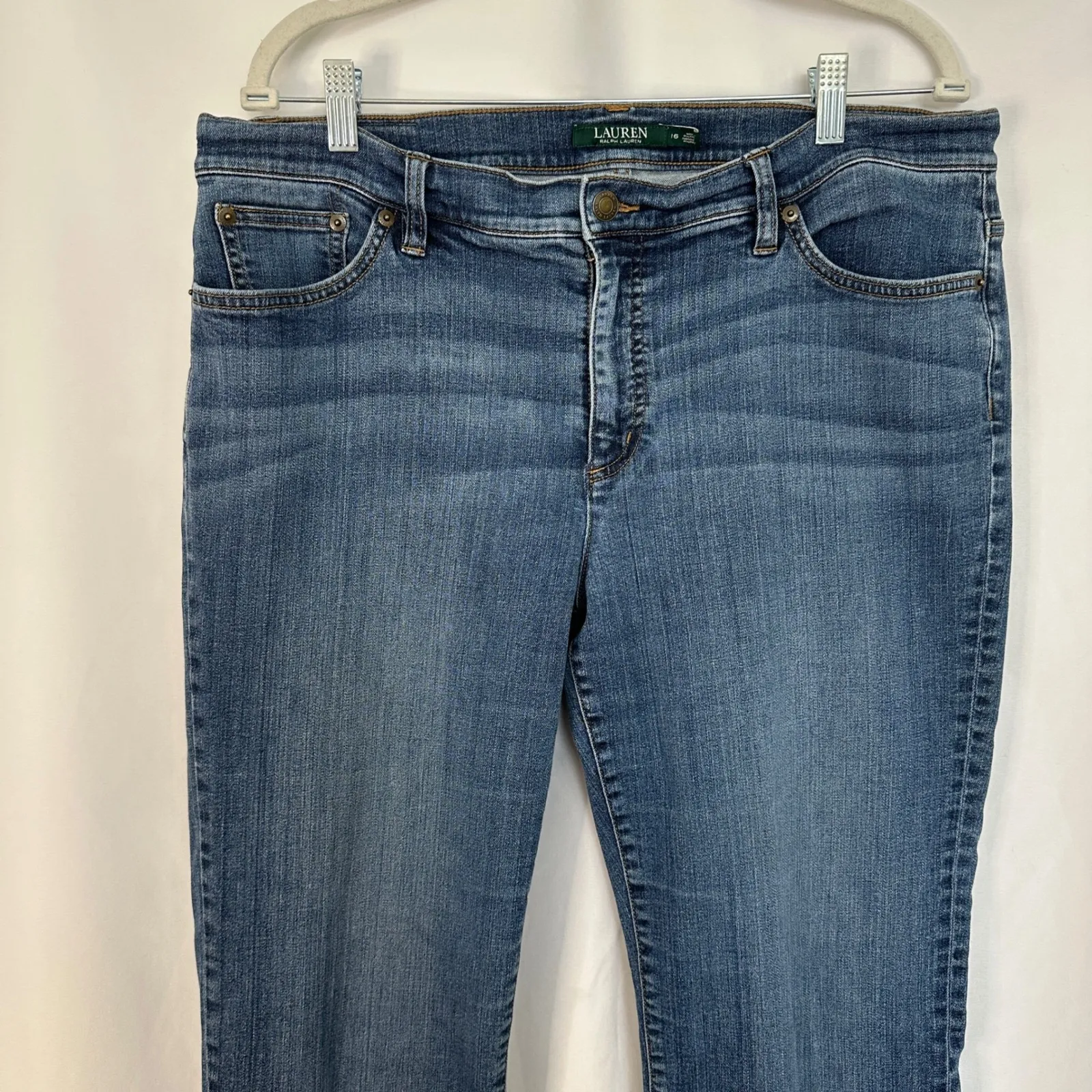 Lauren Ralph Lauren Jeans Bootcut Denim Comfort Stretch Blue Women's PlusSize 16 - Image 3