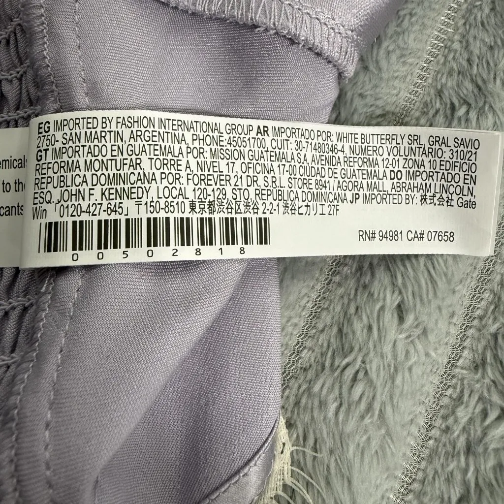 Forever 21 Babydoll Cami Top Womens 2X Dusty Lavender Satin Lace Fairy Coquette - Image 9