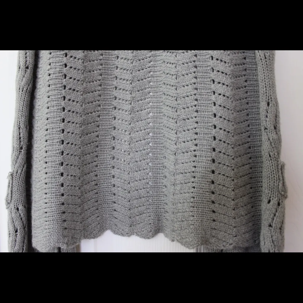 Fang | great open knit sleeveless cardigan Gray Size M - Image 4
