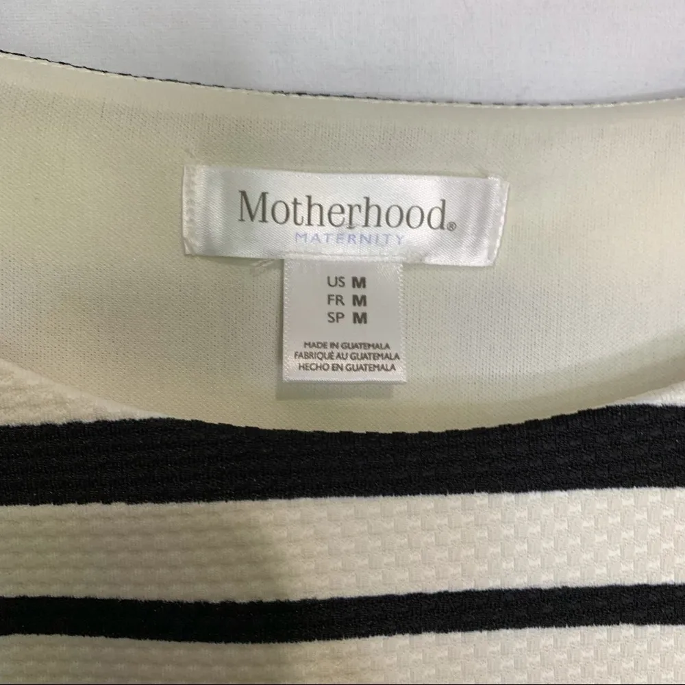 Motherhood maternity  striped jacquard textured sleeveless dress medium - Image 14