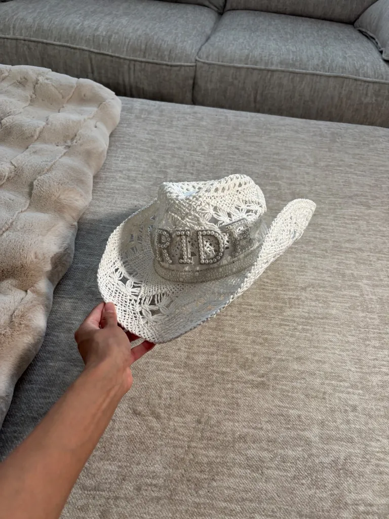 Bride Pearl Coastal Cowgirl Hat - Image 3