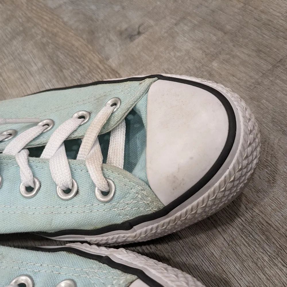 Converse Light Blue Low Top Sneakers Size 10 - Image 5