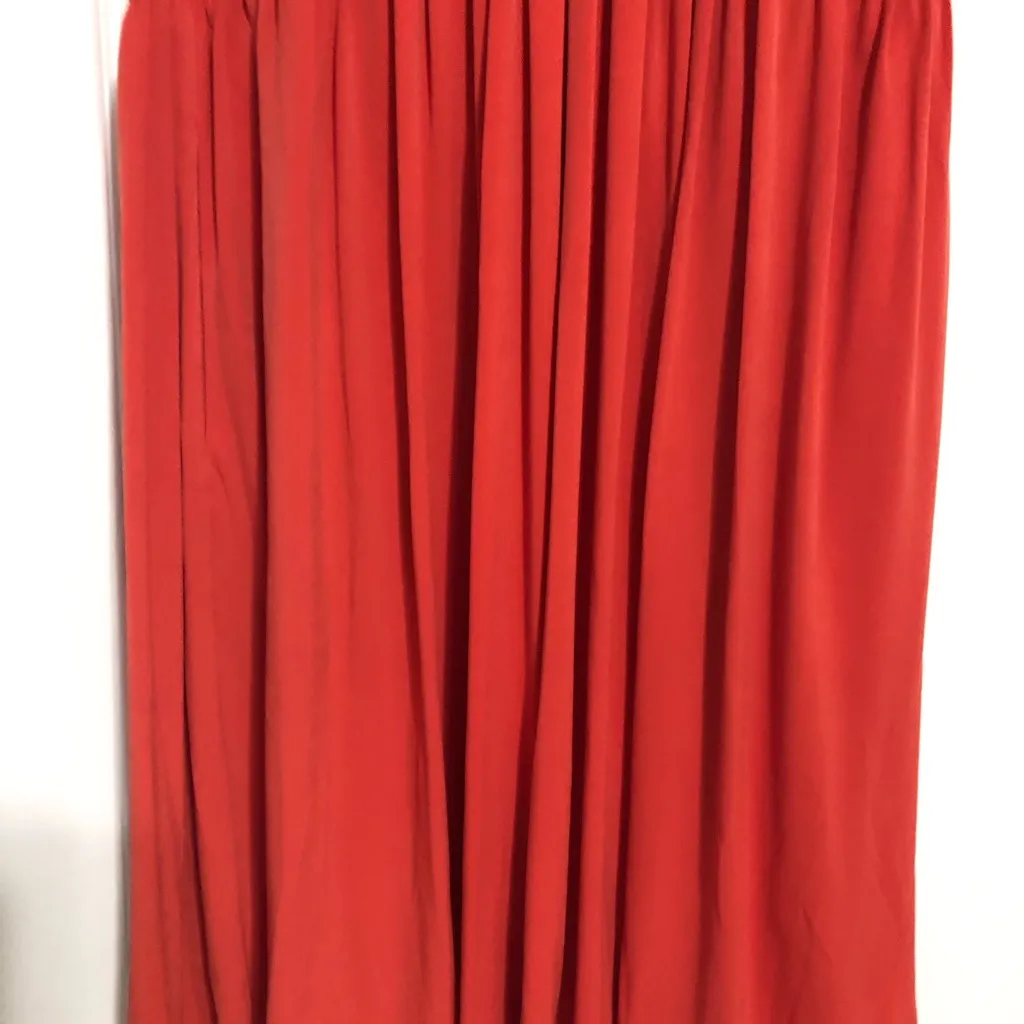Boston proper fit flare ruched burnt orange dress women’s size 16 wedding guest - Image 3
