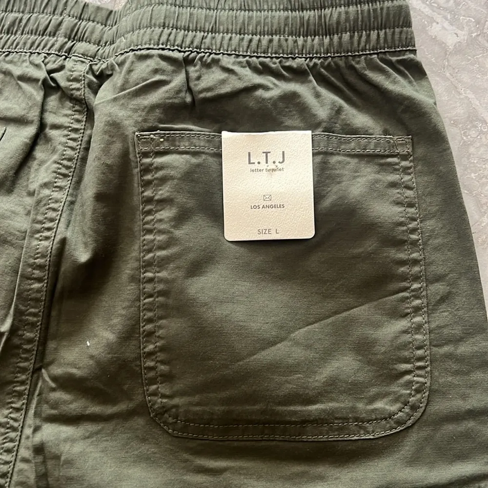 L.T.J Letter to Juliet Cargo Joggers in Olive, Size L New w/Tag Green Size L - Image 6