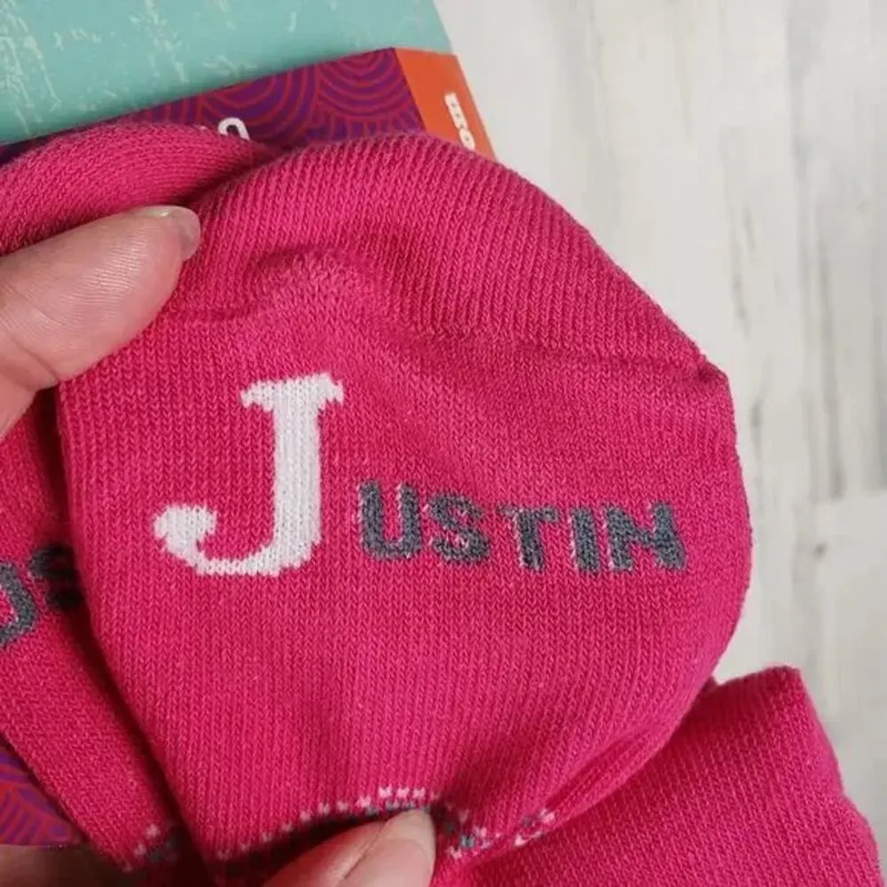 NWT Justin Boots Fashion Cushioned Sole Over The Calf Socks Women's Size Small - Image 10