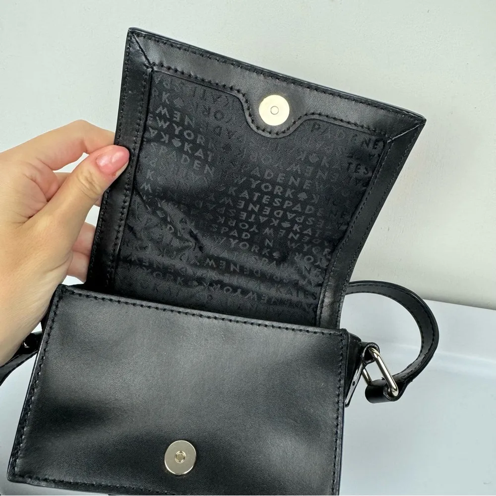 Kate Spade Lemon Street Gwen Camera Bag Black Gold Crossbody Collector - Image 10