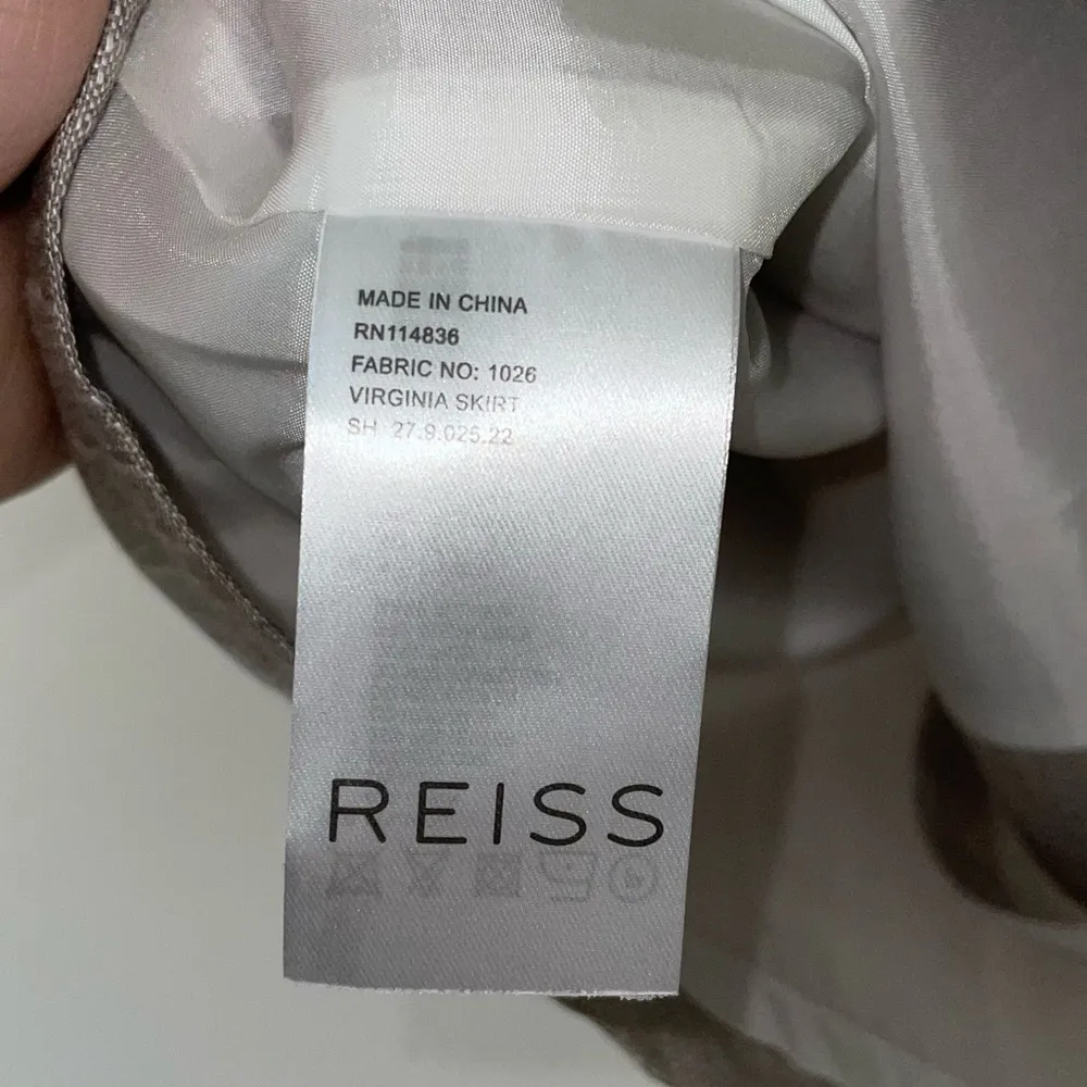 Reiss Virginia Skirt Wool and Linen Pencil Skirt Size 10 - Image 3