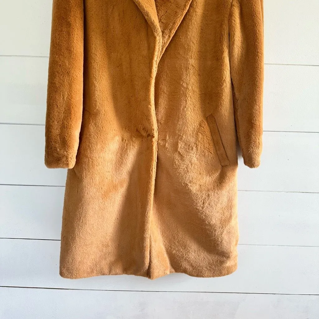 Mural Women’s Small Faux Fur Coat Brown - Image 2