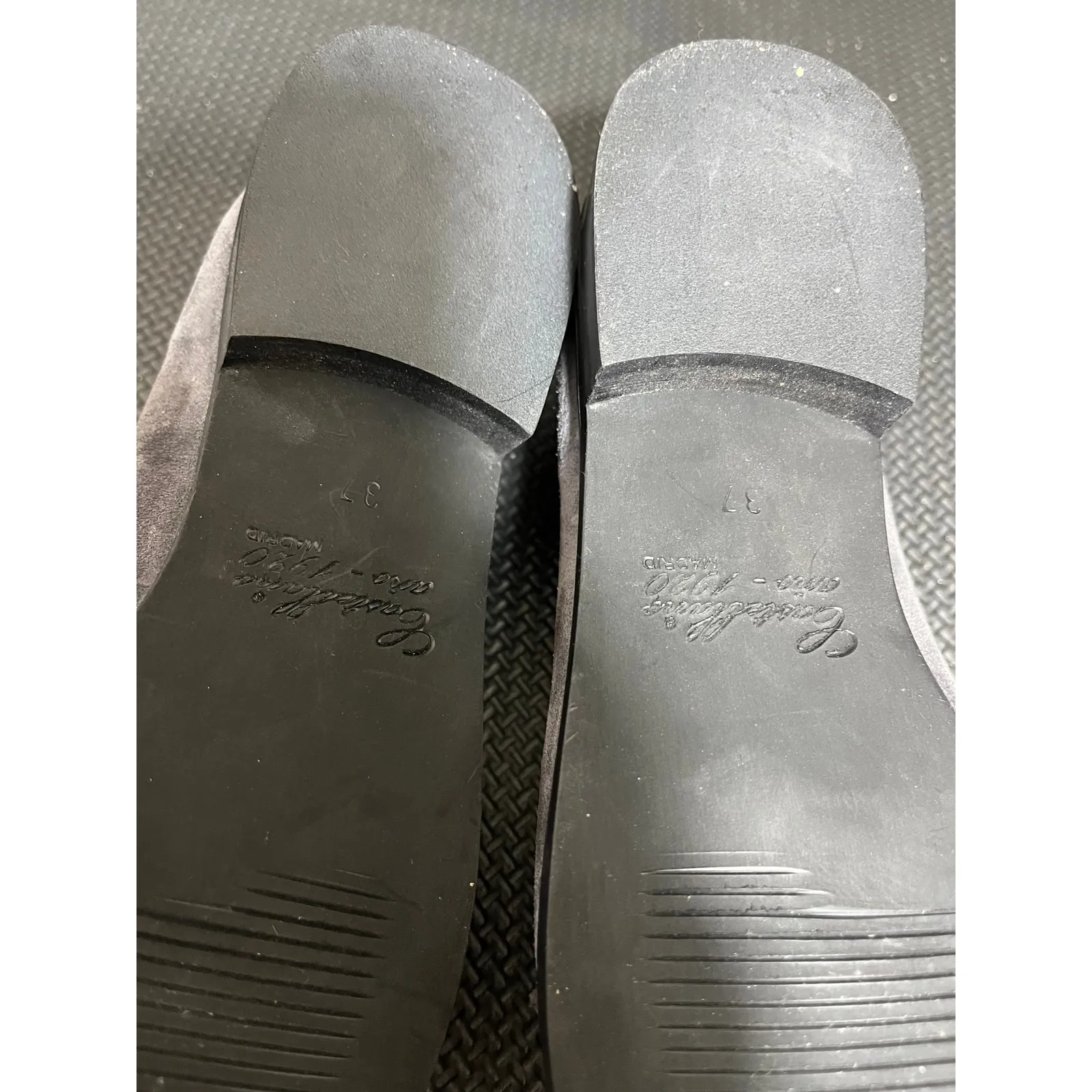 Castellano‎ Ano 1920 Madrid Womens Size 37 US 6.5 Gray Suede Tassel Loafers - Image 6