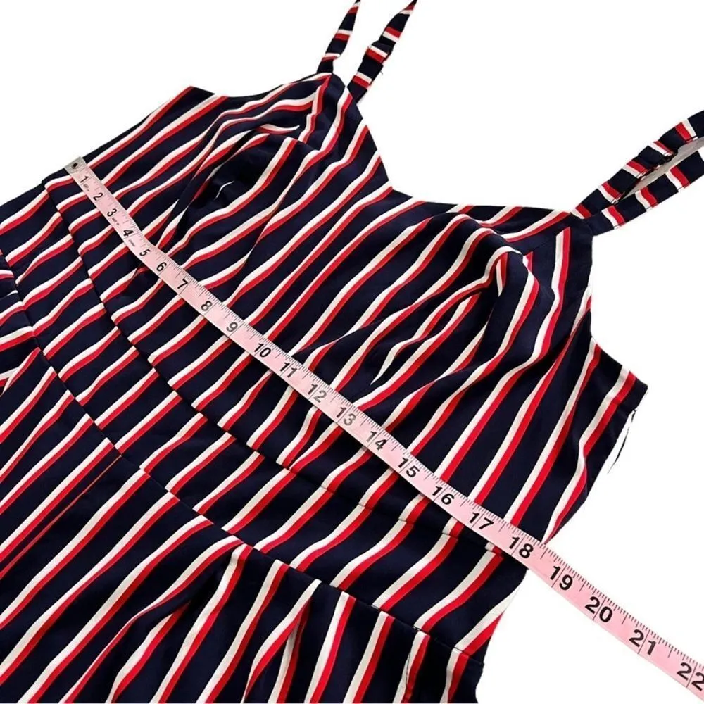 Torrid Challis Navy & Red Stripe Romper Size Size 1 NWT - Image 9
