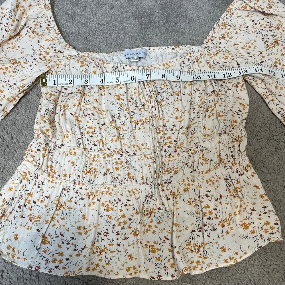 Lucy Paris Squareneck Floral Top Size Small - Image 8