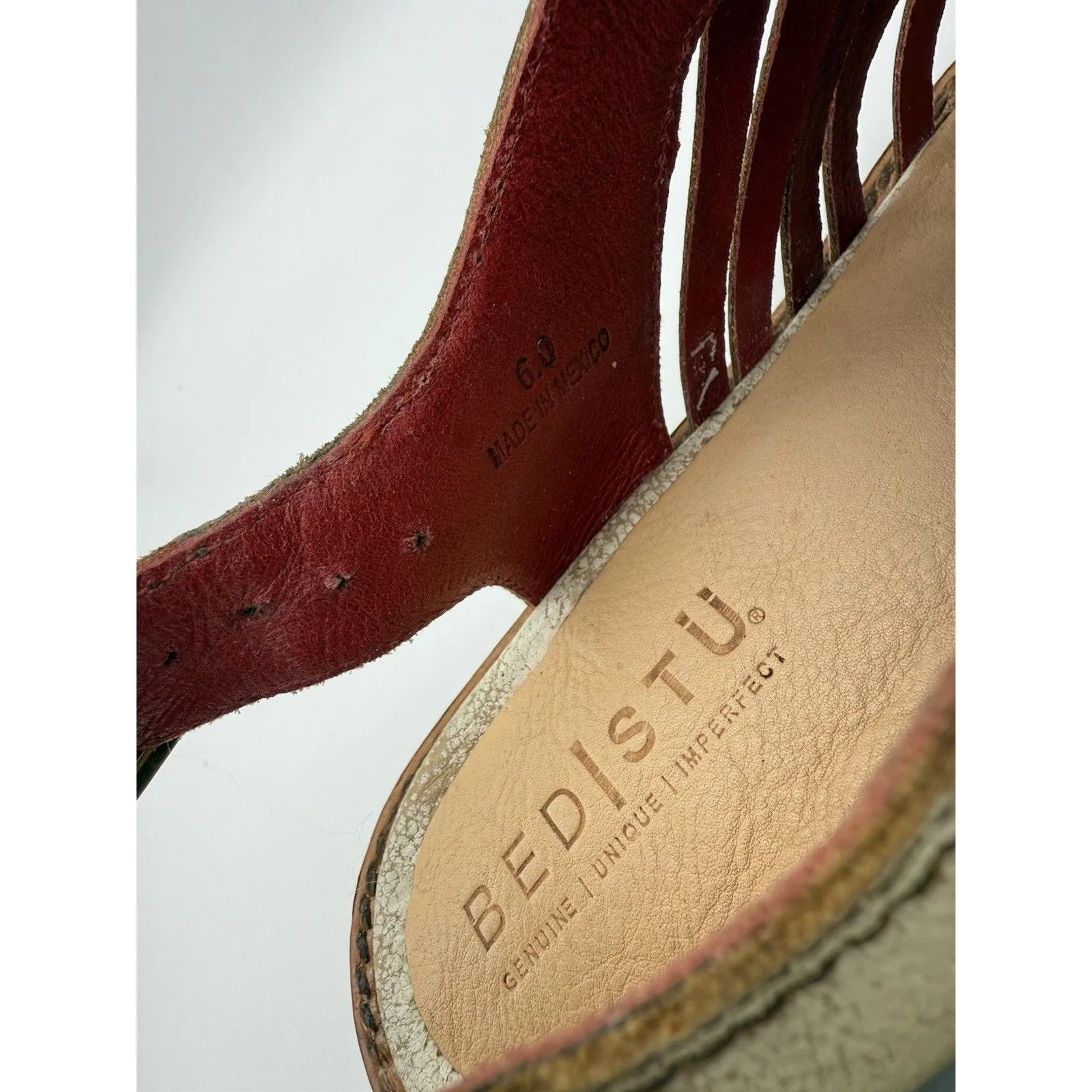 Bed Stu Pointed Toe Mules Womens 6 Slingback Shoes Leather Western Distressed White - Image 6