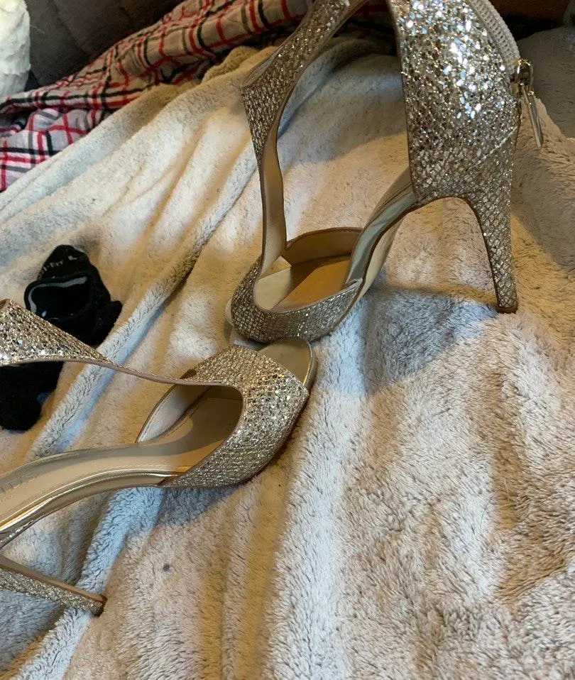  David's Bridal Glitter Heels - Image 2