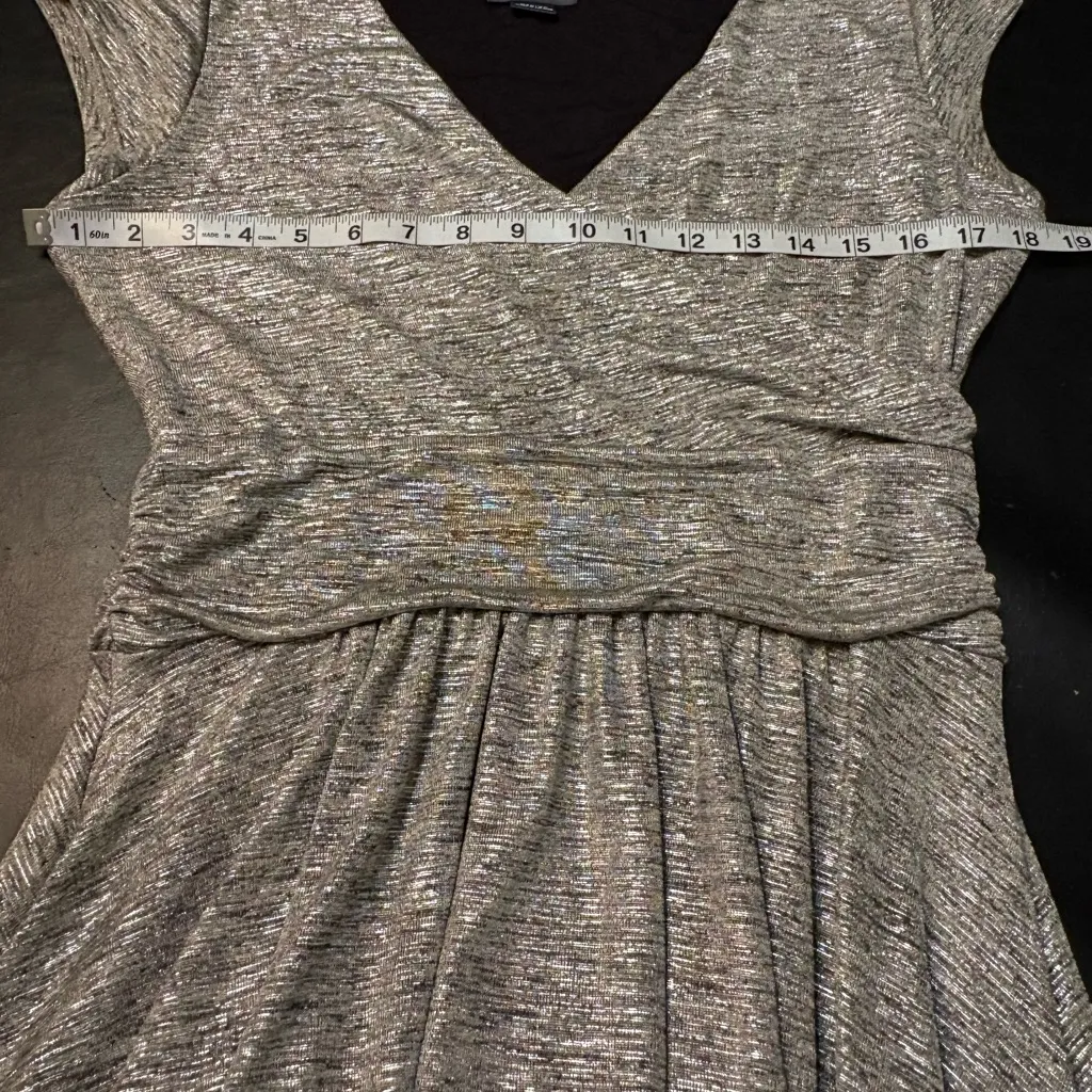 Maeve Silver Midi Dress size M - Image 9