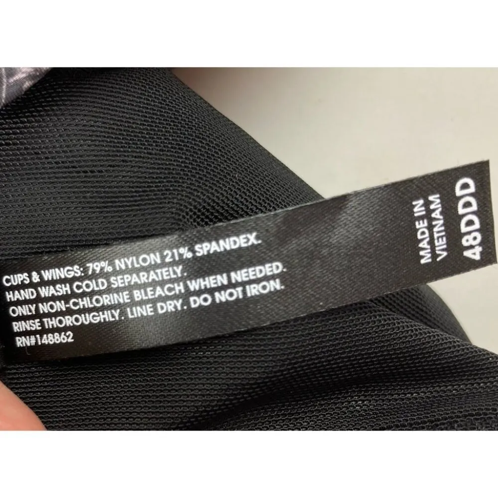 *New Torrid Curve Bra Womens 48DDD Black Floral Lava Smoke Wire-Free Light Lined - Image 6