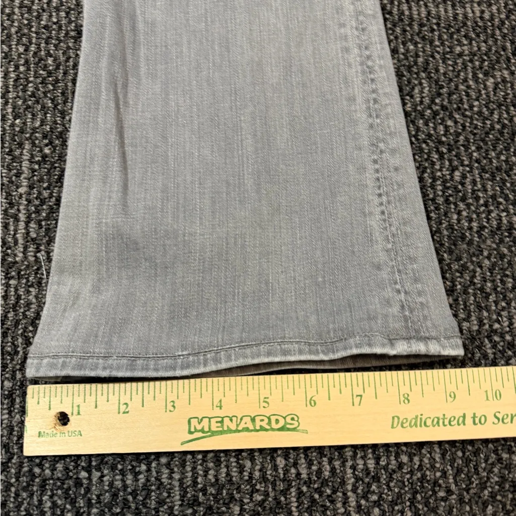 Hudson Signature Bootcut Flap Jeans Women Sz 31 Gray/Grey Distressed+Stretch - Image 2