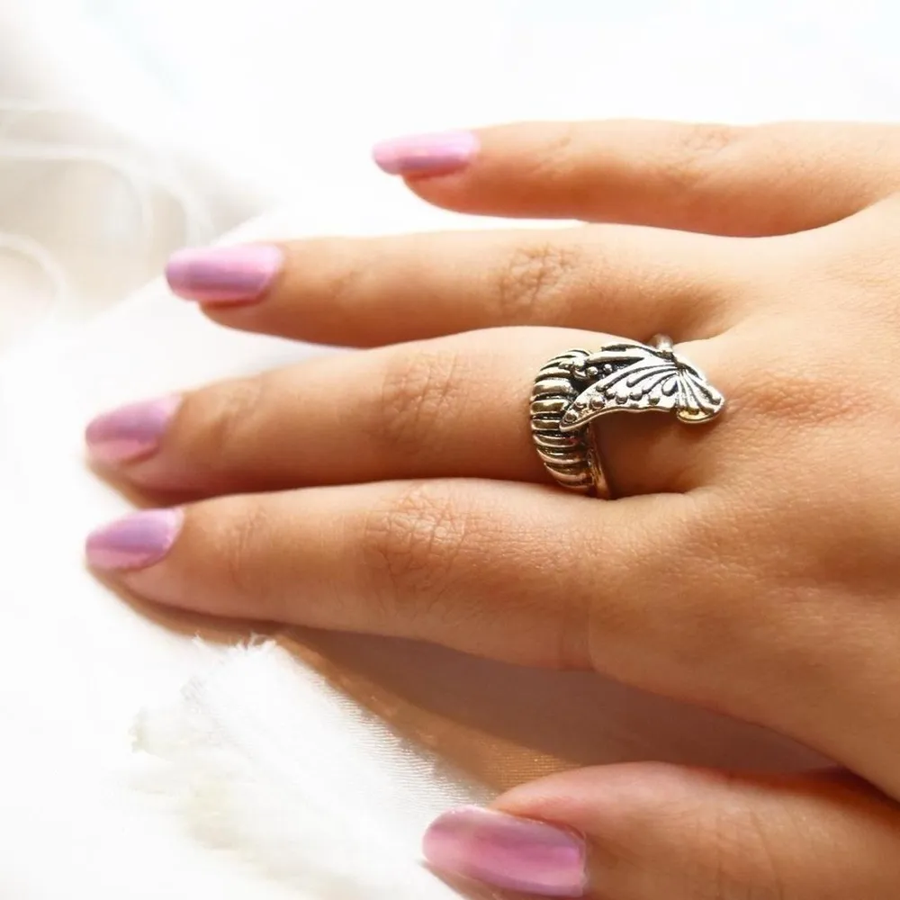 Silver butterfly ring - Image 2