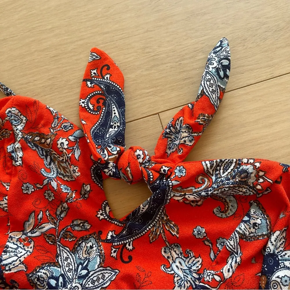 NWOT Floral tie romper - Image 2