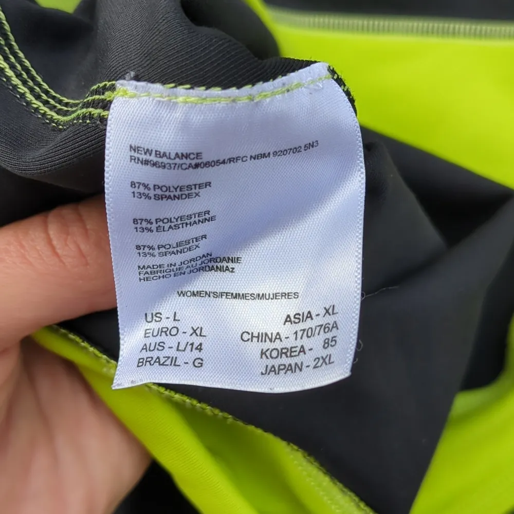 New Balance Lightning Dry Capris | New Balance Black And Neon Capri Leggings - Image 11