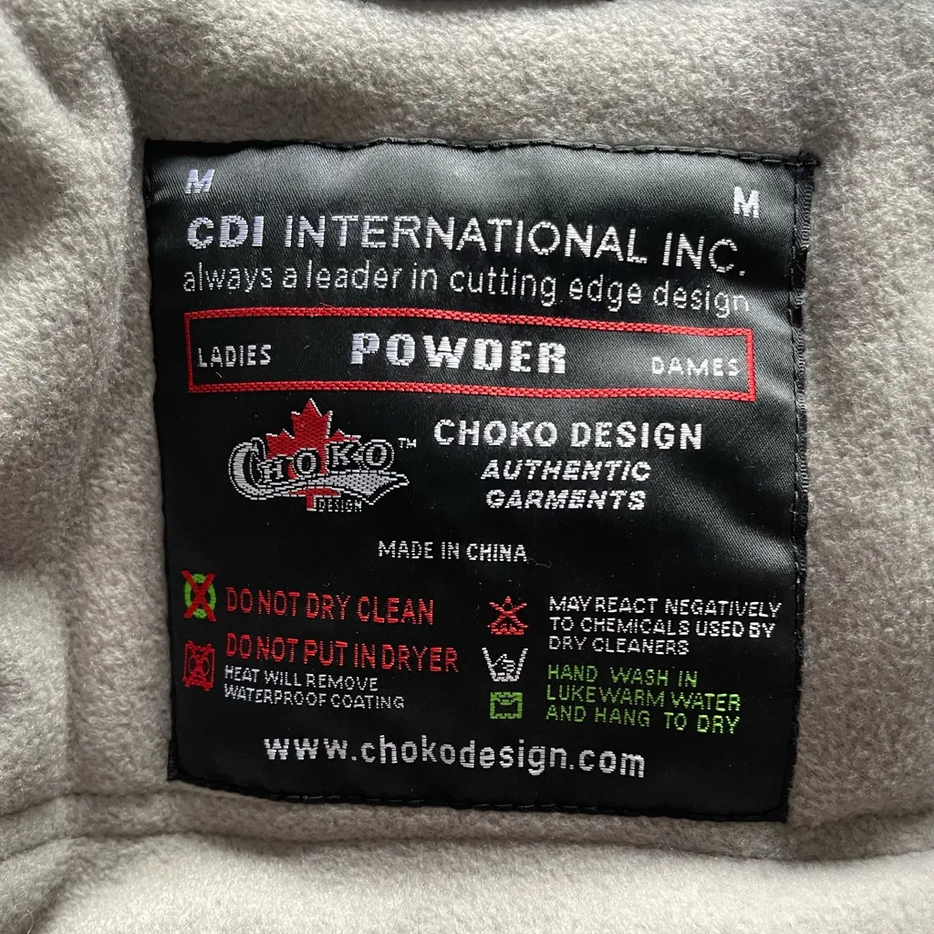 Choko Black and Pink Powder Jacket, Snowmobile / Winter/ Ski, Size M, EUC Size M - Image 7