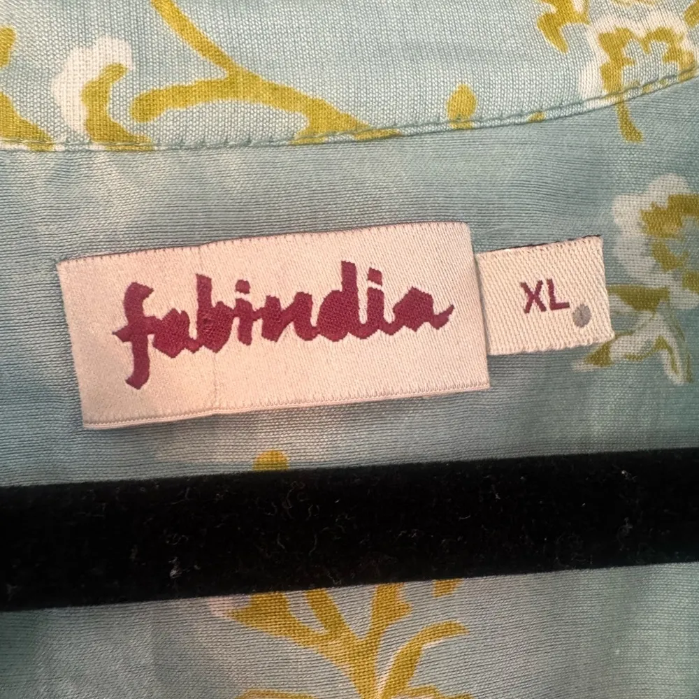 Fabindia Blue Cotton Silk Printed Tunic - Image 5