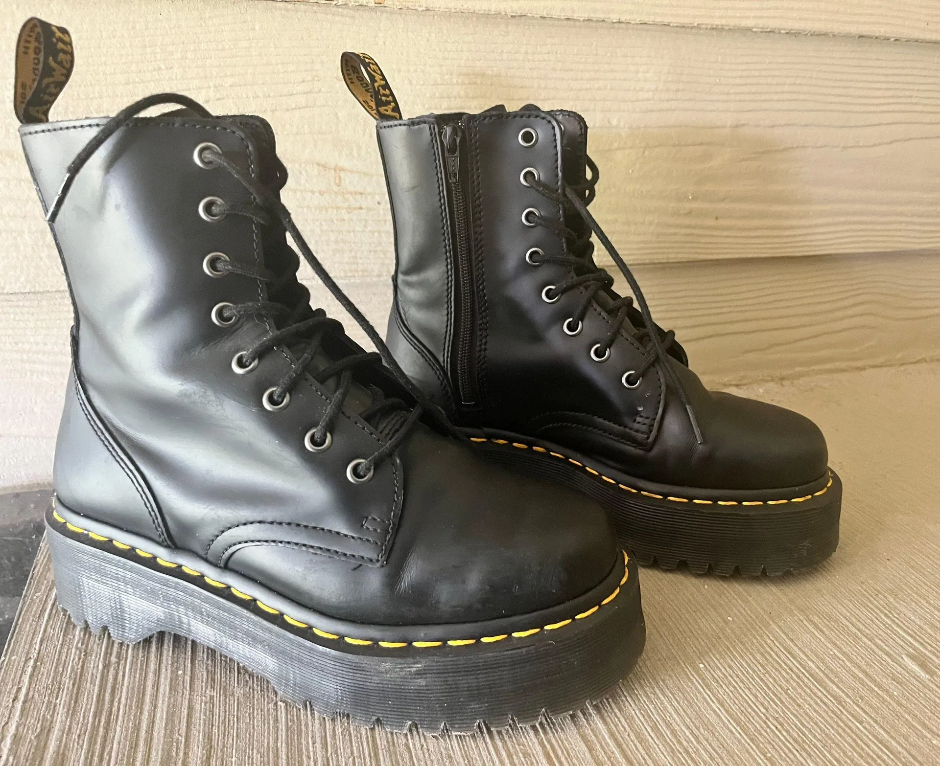 Dr. Martens DOC MARTENS JADON SMOOTH LEATHER PLATFORM BOOTS - Image 3