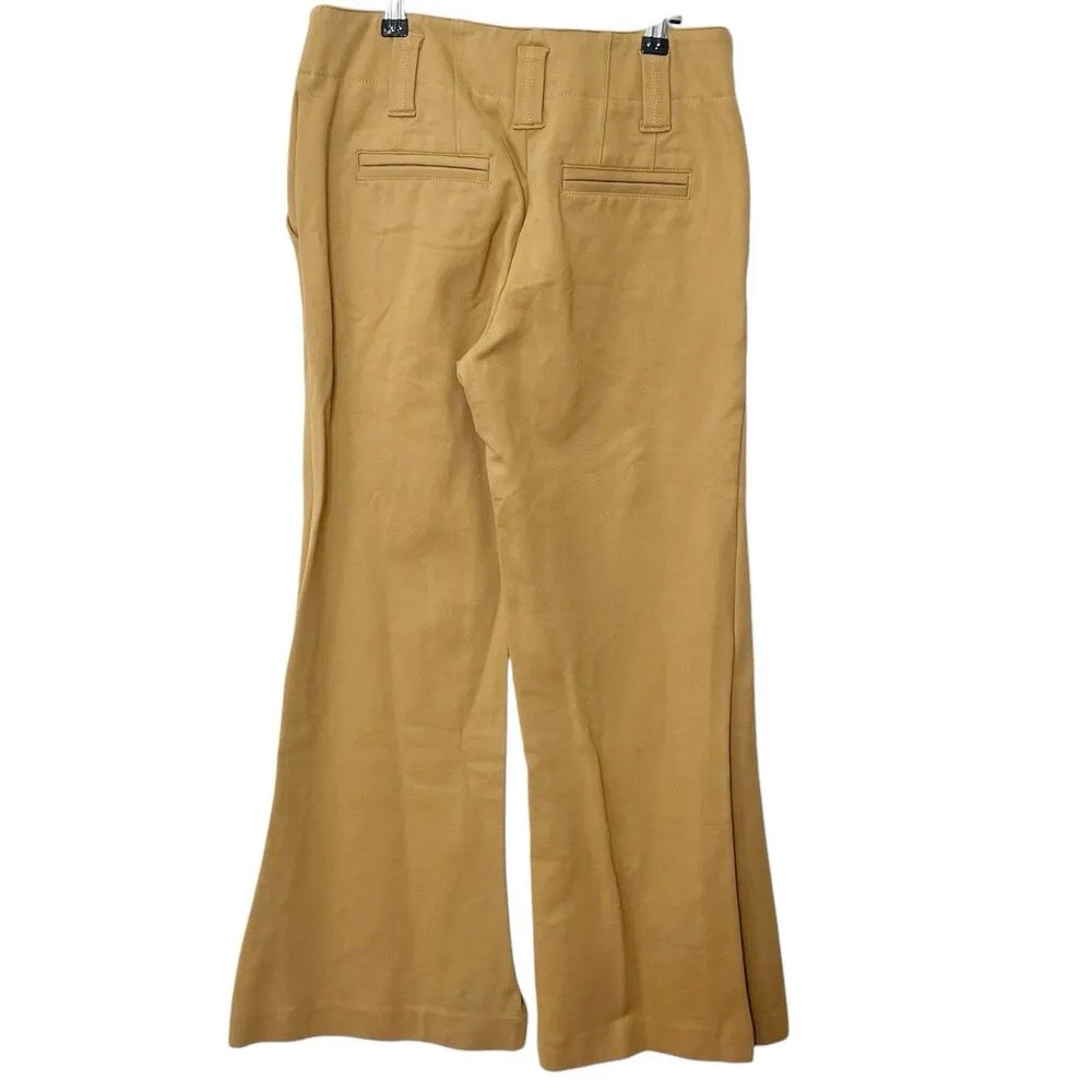 Maeve Naomi Ponte Flare Pants Women’s Size 4P Brown High Waist Wide Leg Trousers - Image 3