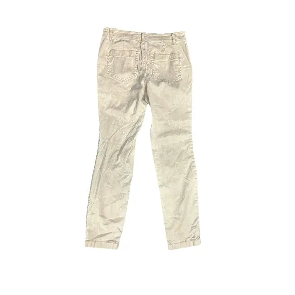 J.Jill‎ Women's Flat Front Khaki Pants Sz 2 Casual Everyday Wear Summer Preppy Tan - Image 2